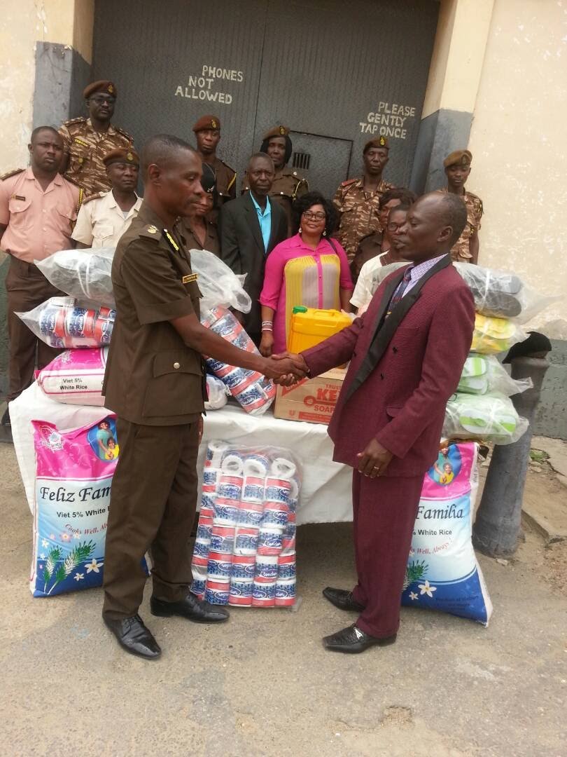 Rice, provisions and household items donated to a prison.
