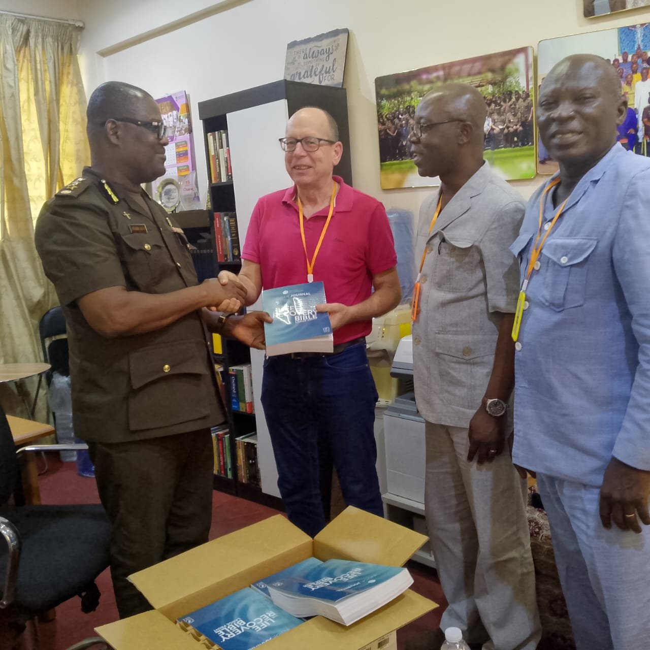 Donating Life Recovery Bibles and study journals to support discipleship.
